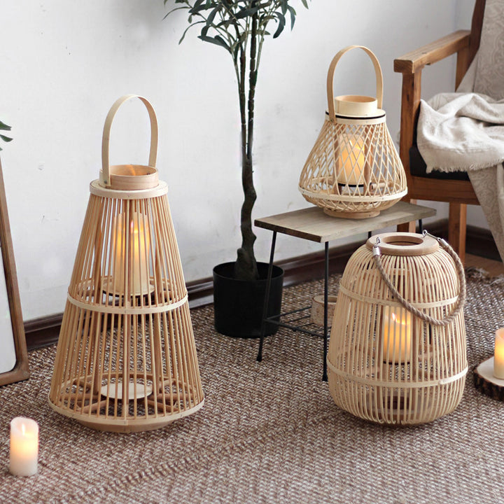 Stylish Rattan Lantern Kalsten