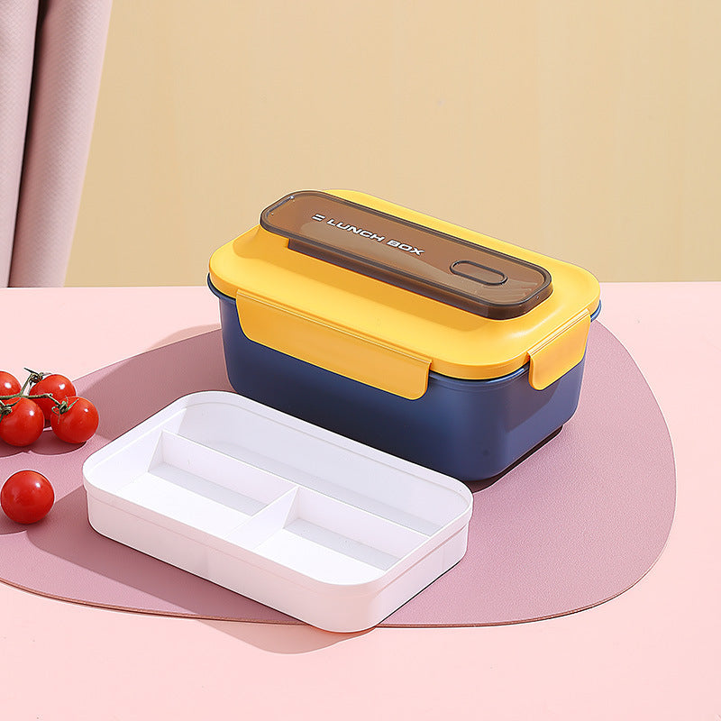 Versatile Leak-Proof Bento Lunch Box with Built-In Utensil Set