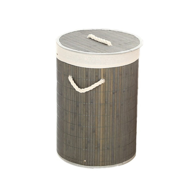 Elegant Laundry Basket Made of Bamboo with Practical Lid Kalsten