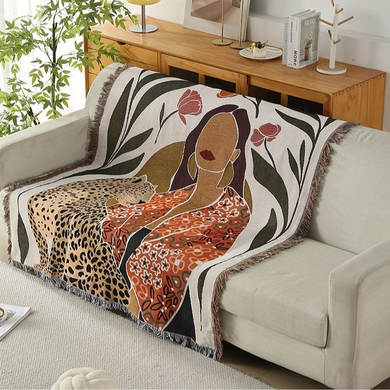 Artistic Bohemian Patterned Throw Blanket