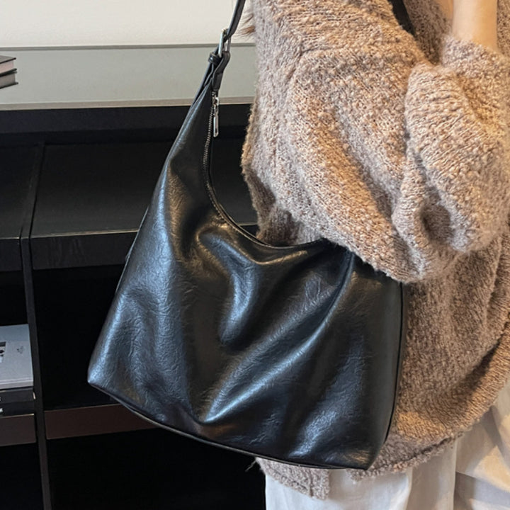 Soft Leather Slouchy Shoulder Bag Kalsten