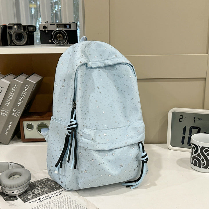 Star-Printed Casual Backpack