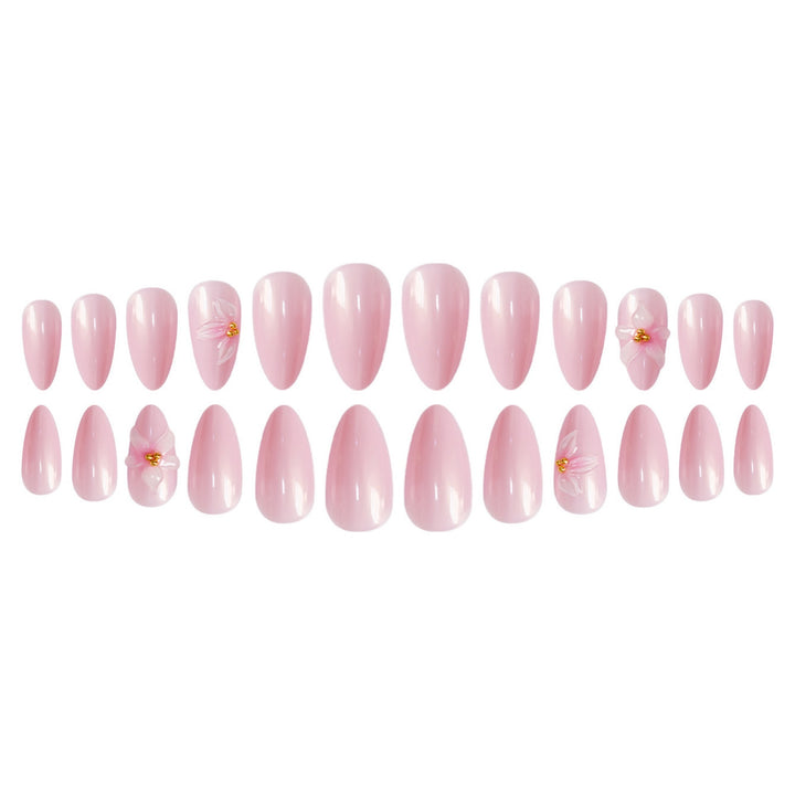 Elegant Floral Pointed Nail Art Extensions Kalsten