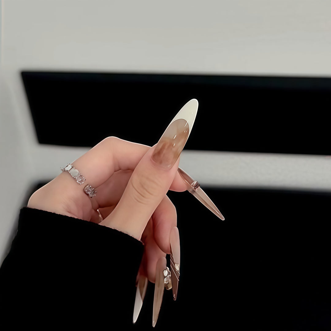Artificial nail set with elegant glamour design Kalsten