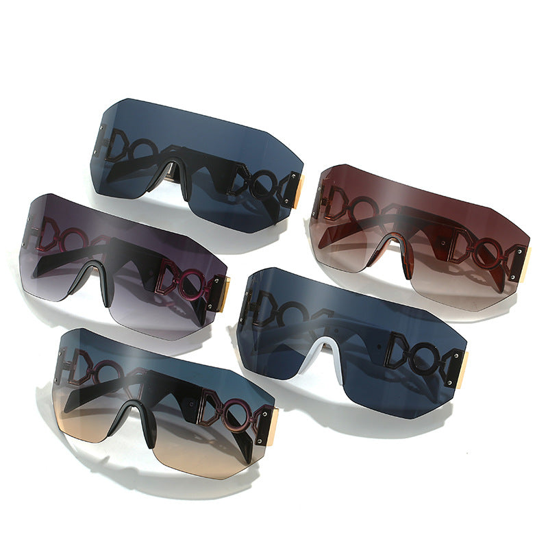 Fashion Statement Wide-Brim Shield Sunglasses Kalsten