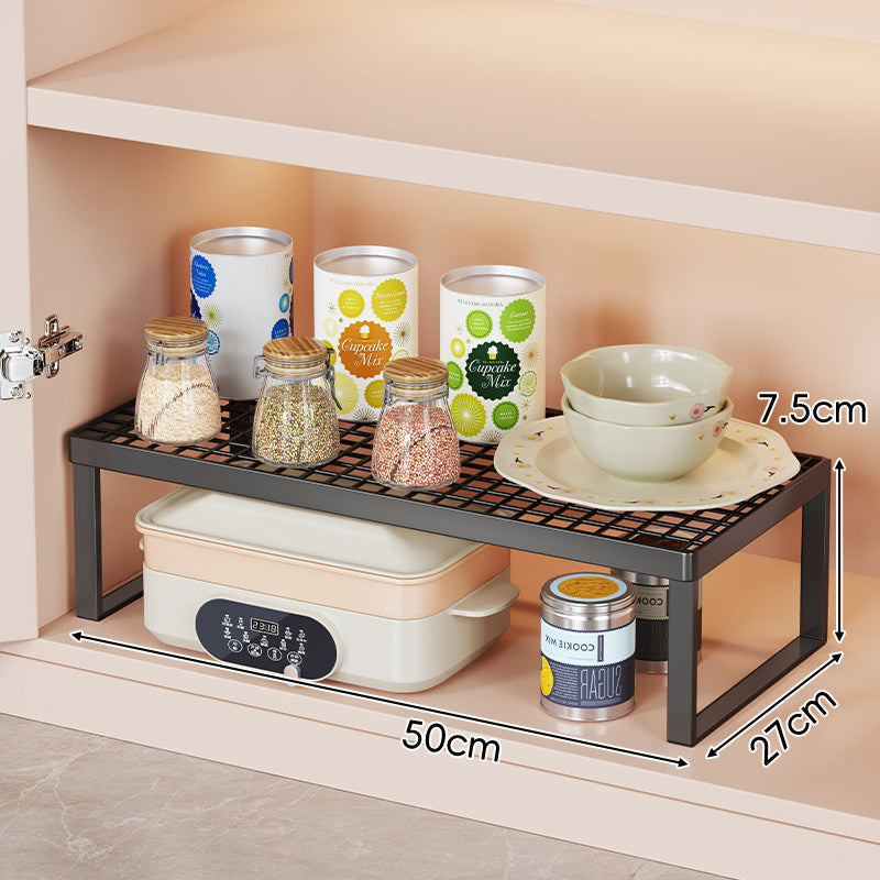 Ventilated Metal Grid Cabinet Shelf Organizer Rack