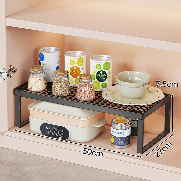 Ventilated Metal Grid Cabinet Shelf Organizer Rack
