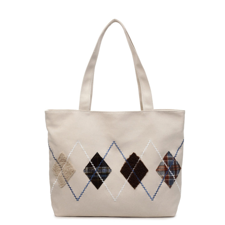 Decorative Patterned Canvas Tote Bag Kalsten