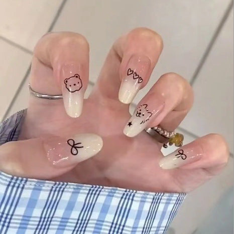 Artful nail designs with cat motif Kalsten