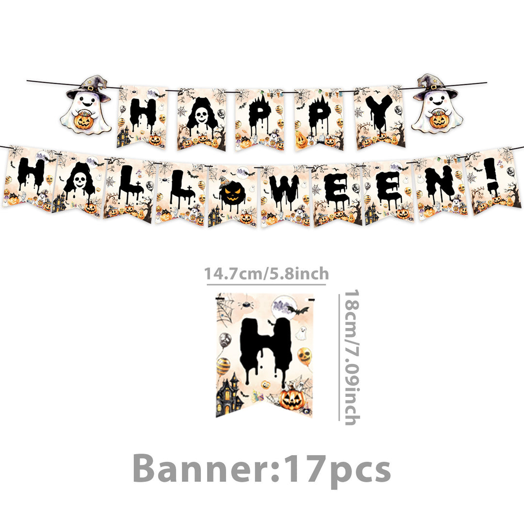 Paper Napkin Set with Halloween Motifs and Detailed Print for Party Decoration