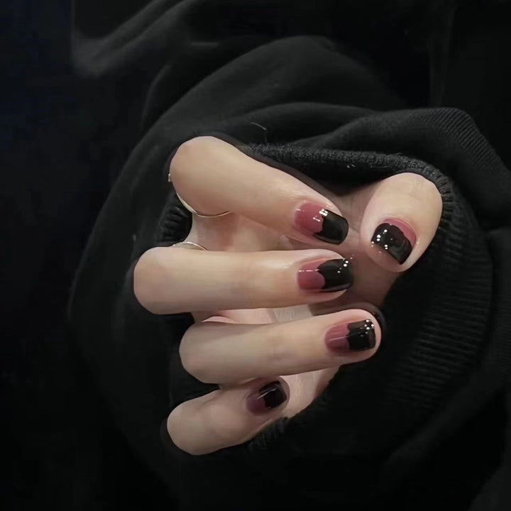 Artistic Dual-Tone Press-On Nail Set