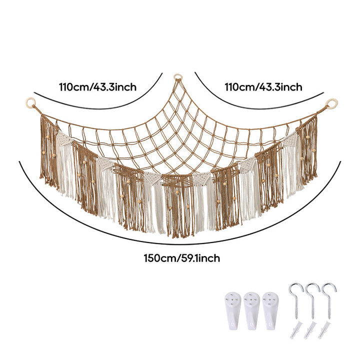 Bohemian Macramé Wall Storage Hammock