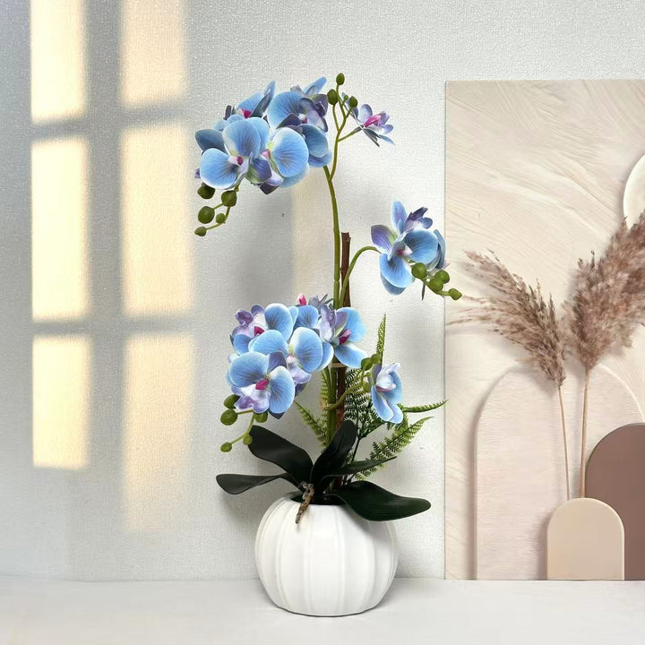 Elegant Artificial Orchid Arrangement for Indoor Display