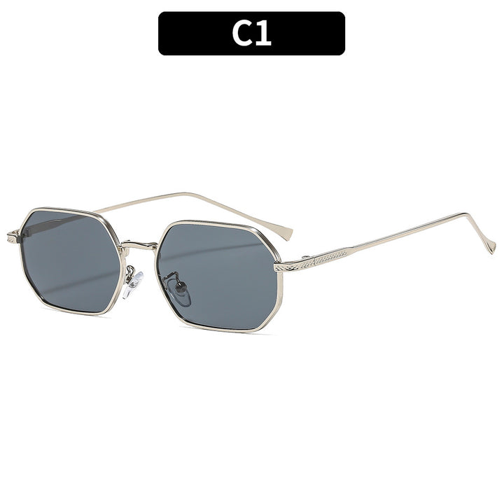 Geometric Hexagon Frame Sunglasses