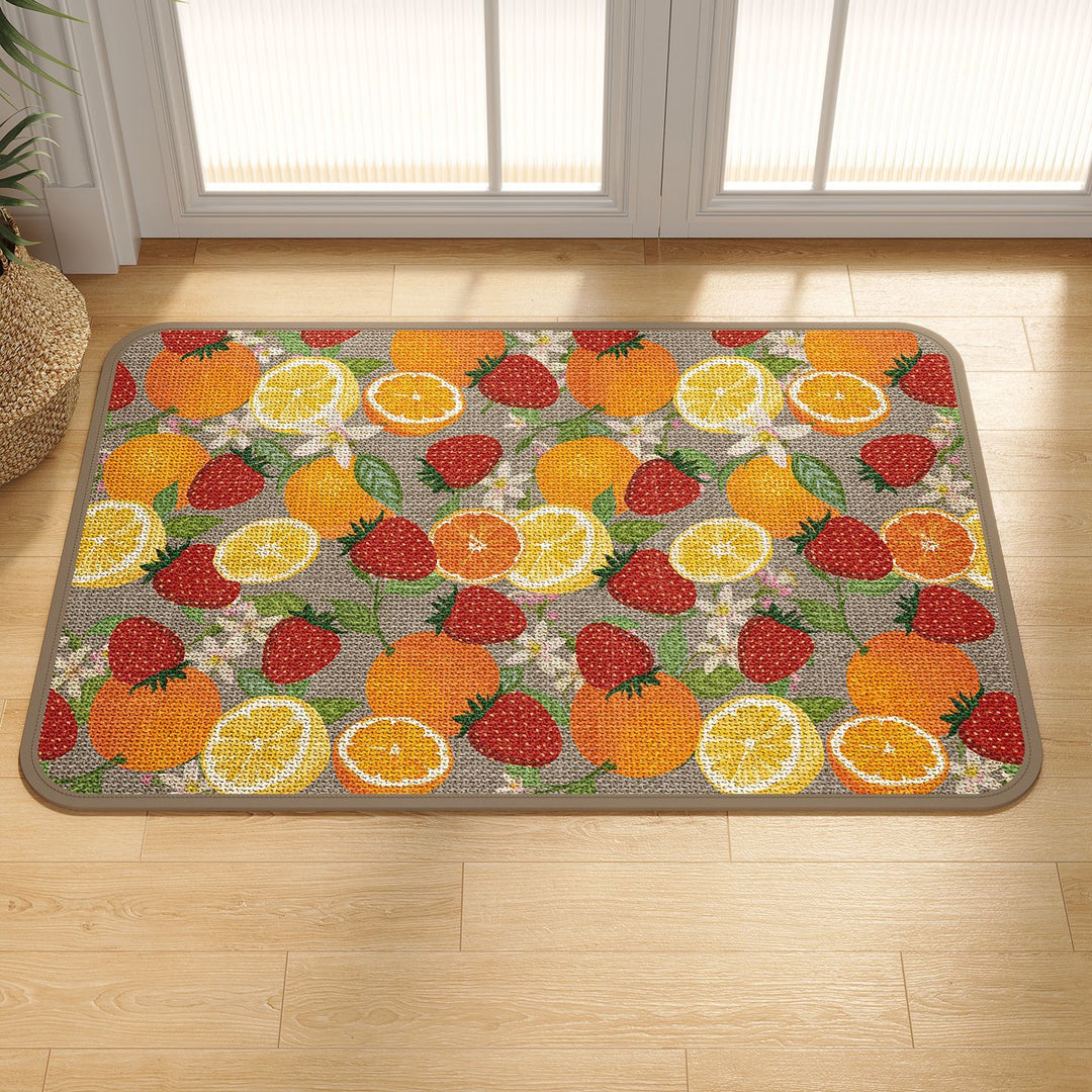 Fun Pineapple Themed Kitchen Mat