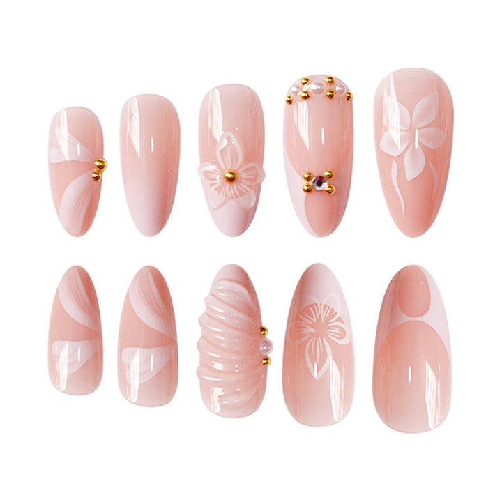 Decorative Floral Press-On Nail Extensions Kalsten 1787913948