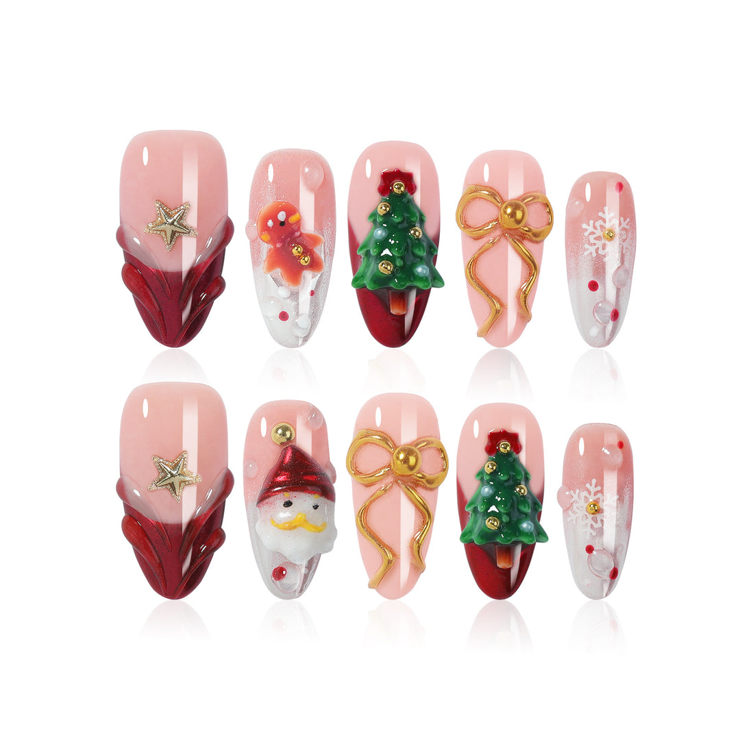 creative Christmas art nails Kalsten
