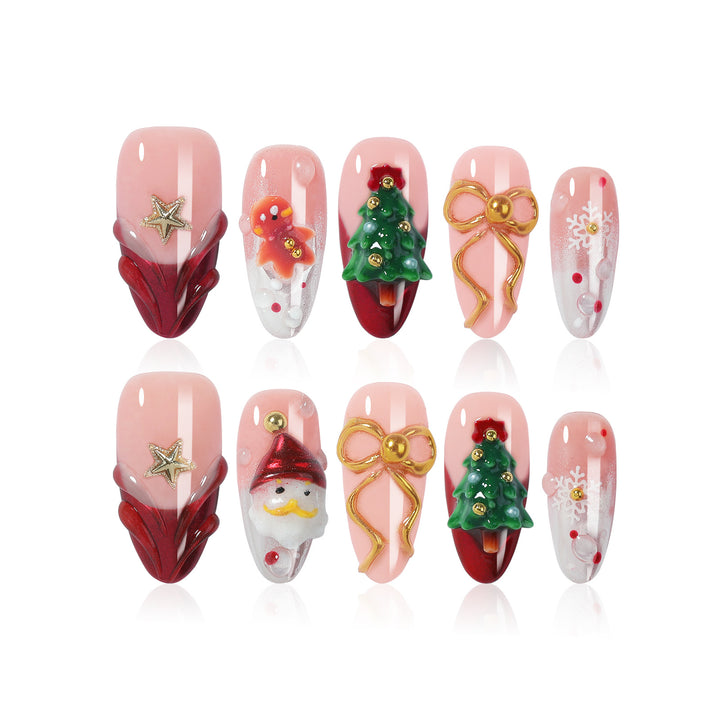 creative Christmas art nails Kalsten