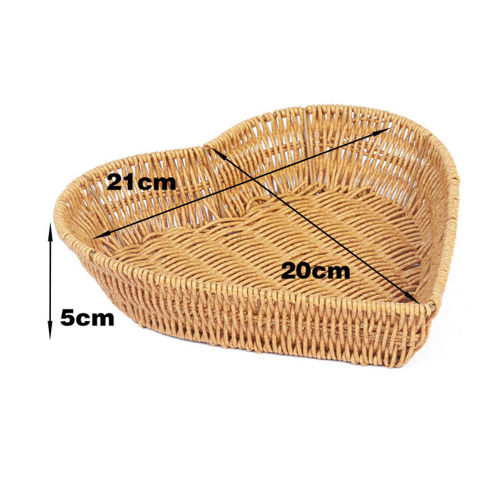 Heart-Shaped Woven Serving Tray Kalsten