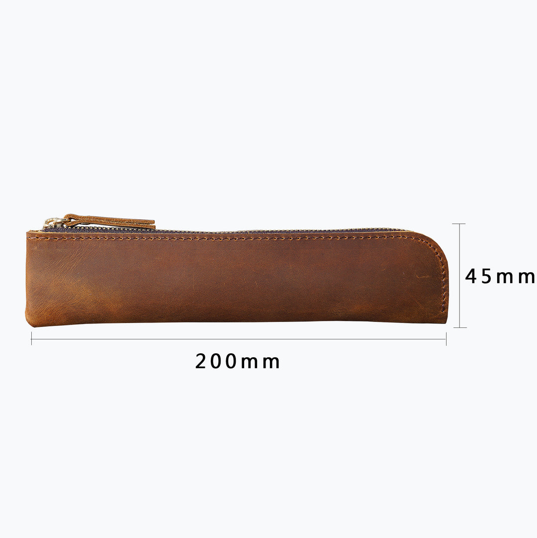 Leather Zippered Pencil Case  1790590109