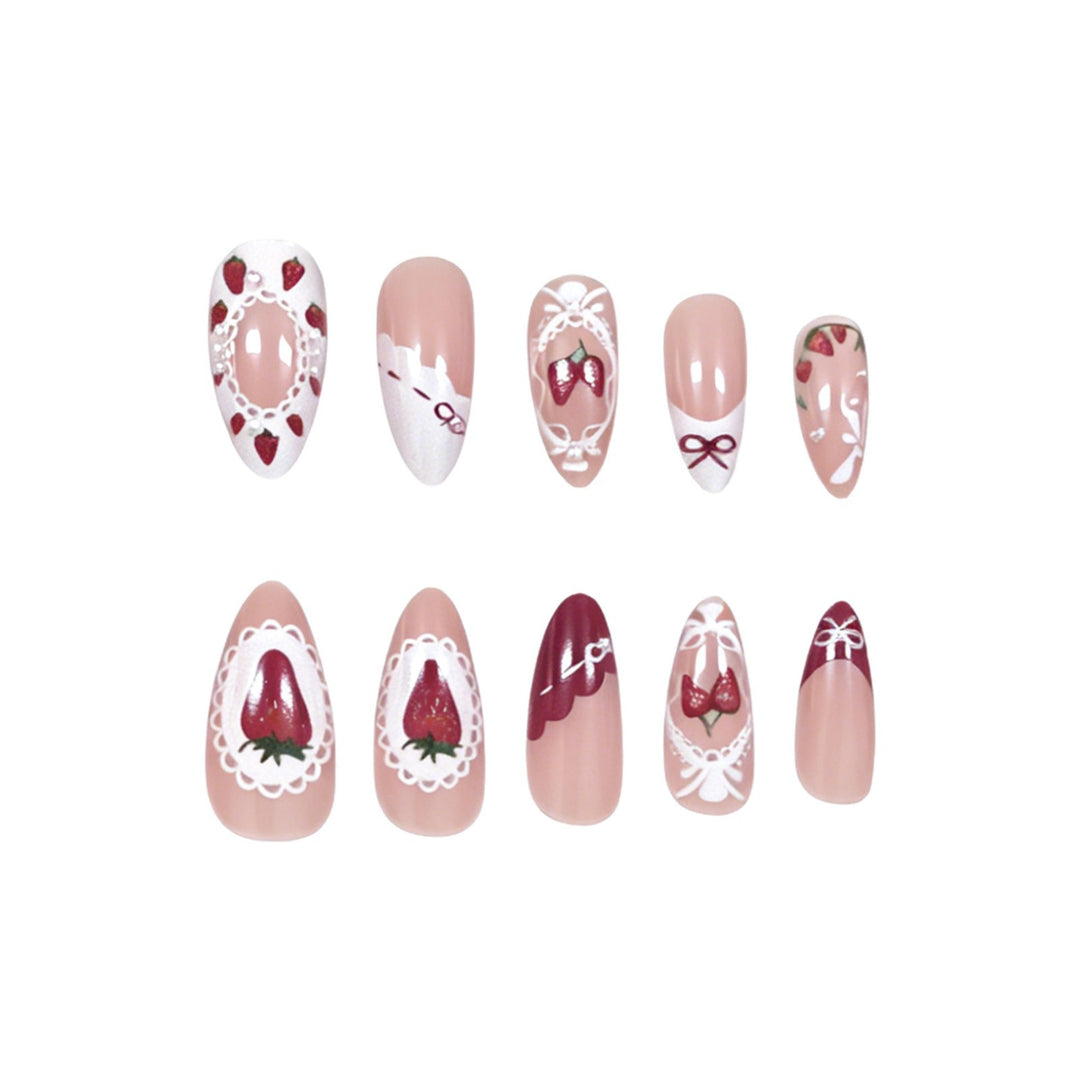 Strawberry-Inspired Nail Art Kalsten