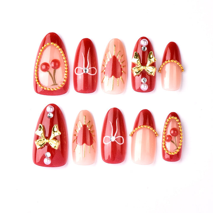 Artificial nails in romantic heart design Kalsten