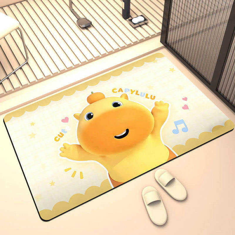 Playful Cartoon-Themed Bath Mat