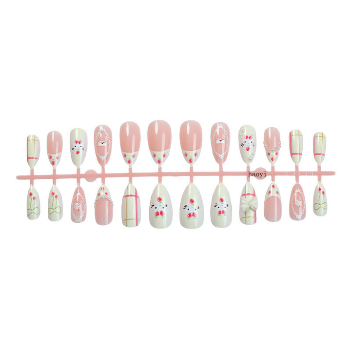 Creatively designed nail art set with floral motifs Kalsten