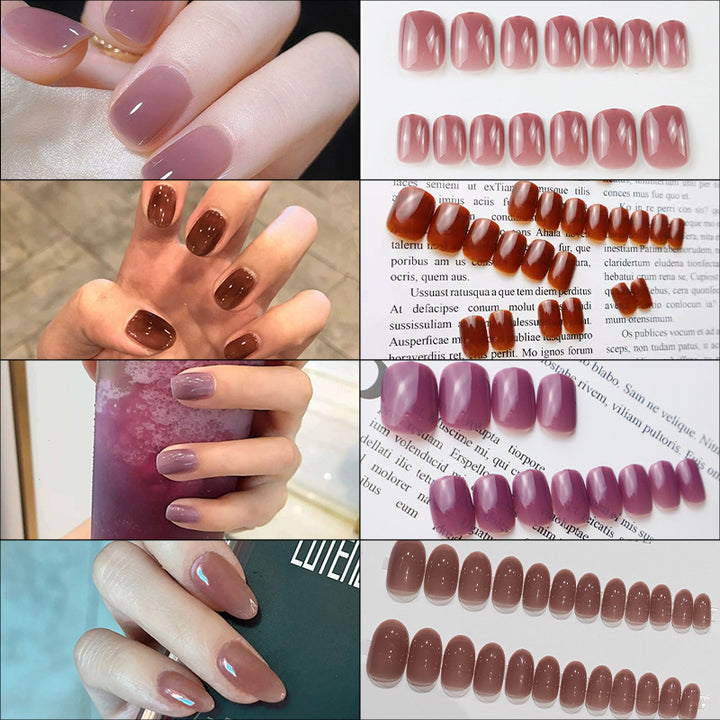 Elegant Glossy Press-On Nail Set 1790727522