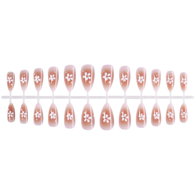 Press-On Nail Art Set with Floral Design Kalsten