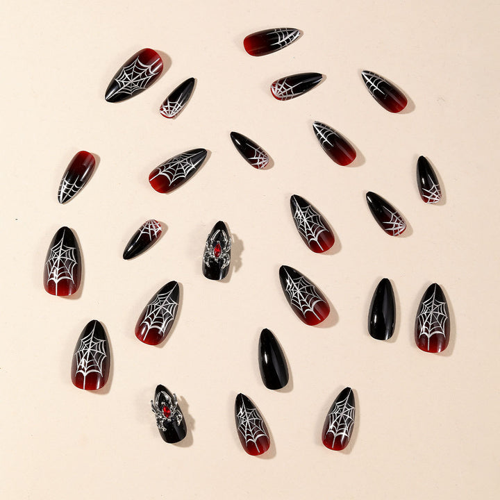 Gothic Spider Web Nail Art Extensions Kalsten