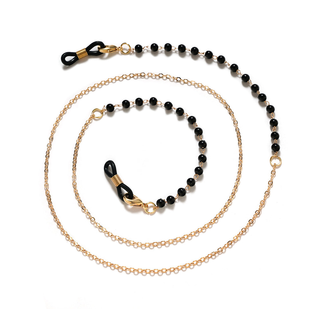 Premium Black Beaded Eyewear Chain Kalsten