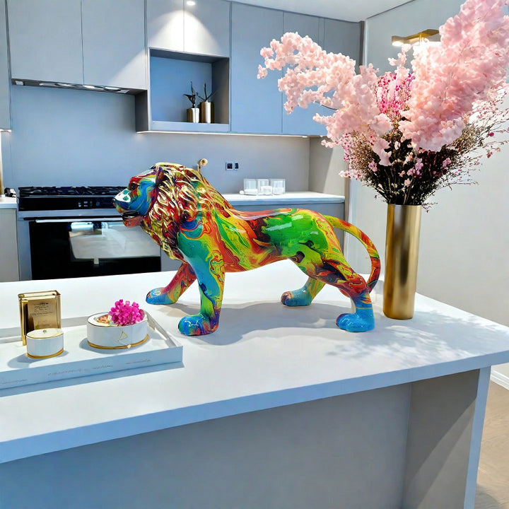Artistically designed lion figure Kalsten
