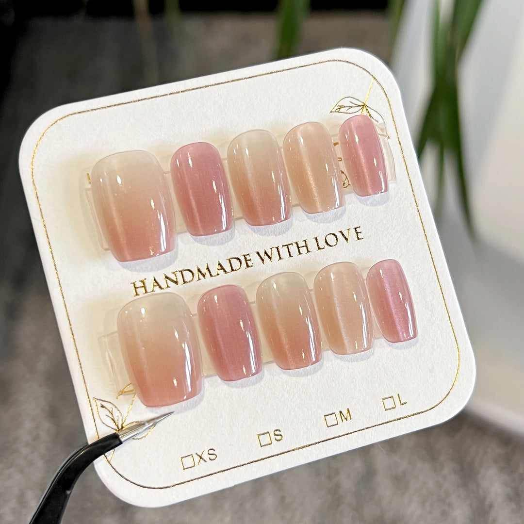 Artificial nail tips with ombre effect Kalsten