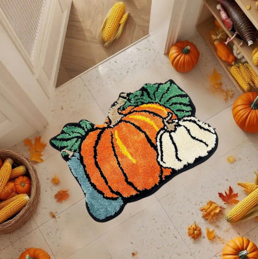 Pumpkin Theme Bath Mat