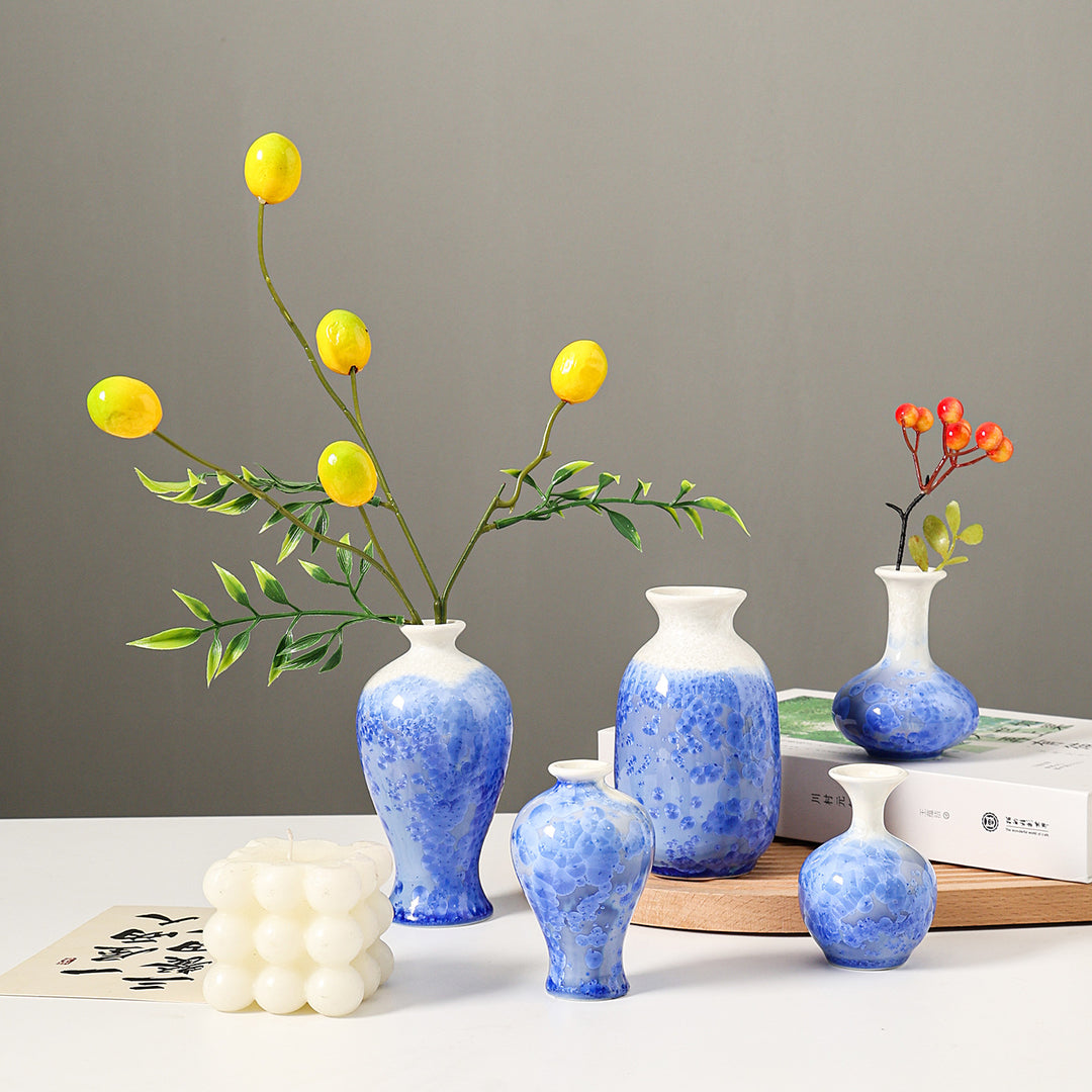 Artistic Flower Pattern Ceramic Vase