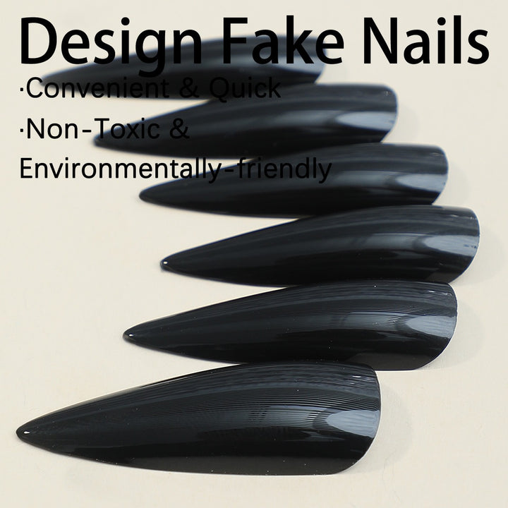 Artificial Nail Set with pointed and shiny nails Kalsten