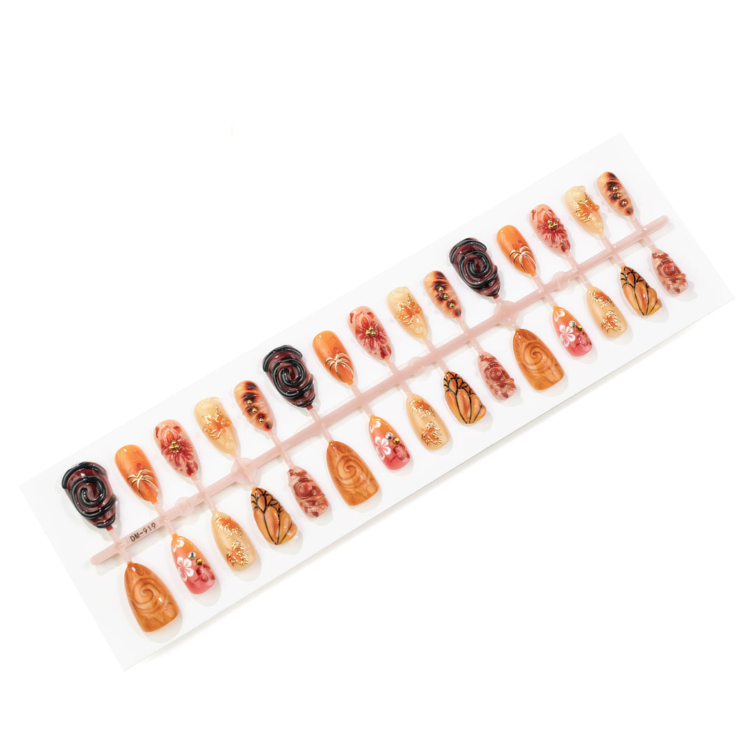 Hand-Painted Seasonal Press-On Nail Art Set