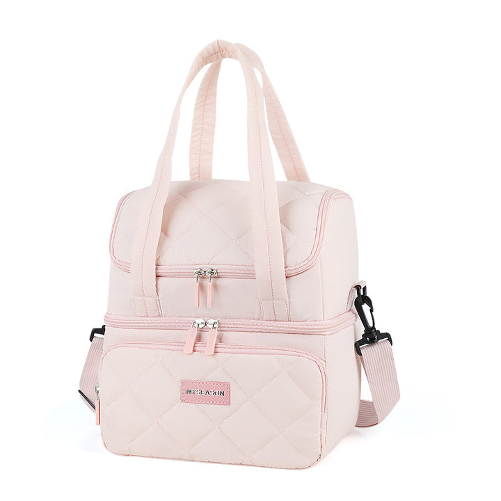 Stylish Quilted Insulated Lunch Tote Kalsten