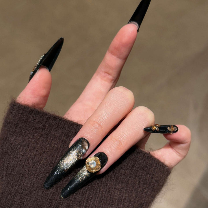 Premium Glittering Stiletto Press-On Nail Set Kalsten