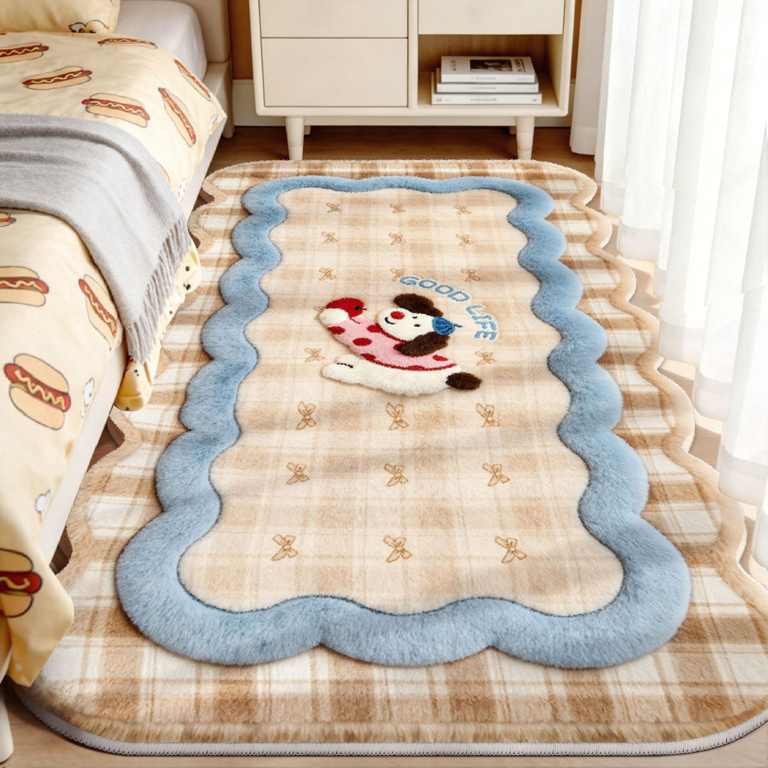 Cute Cartoon Animal-Themed Plush Area Rug