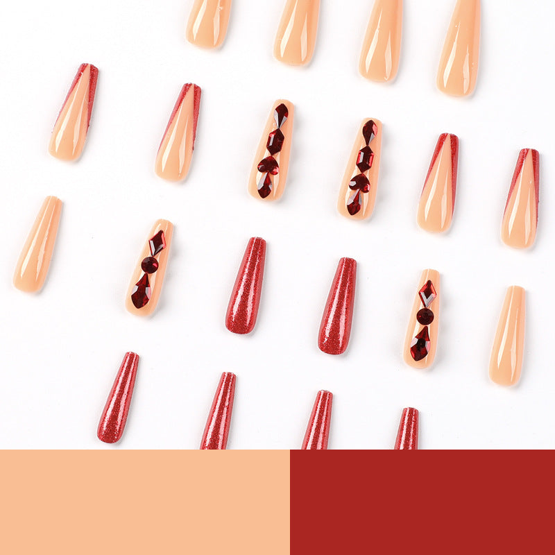 Artfully designed nail extensions with sparkling accents Kalsten