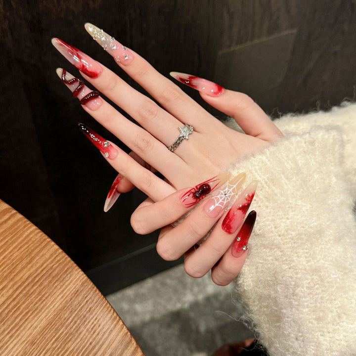 Creative Halloween-Themed Press-On Nail Art Set