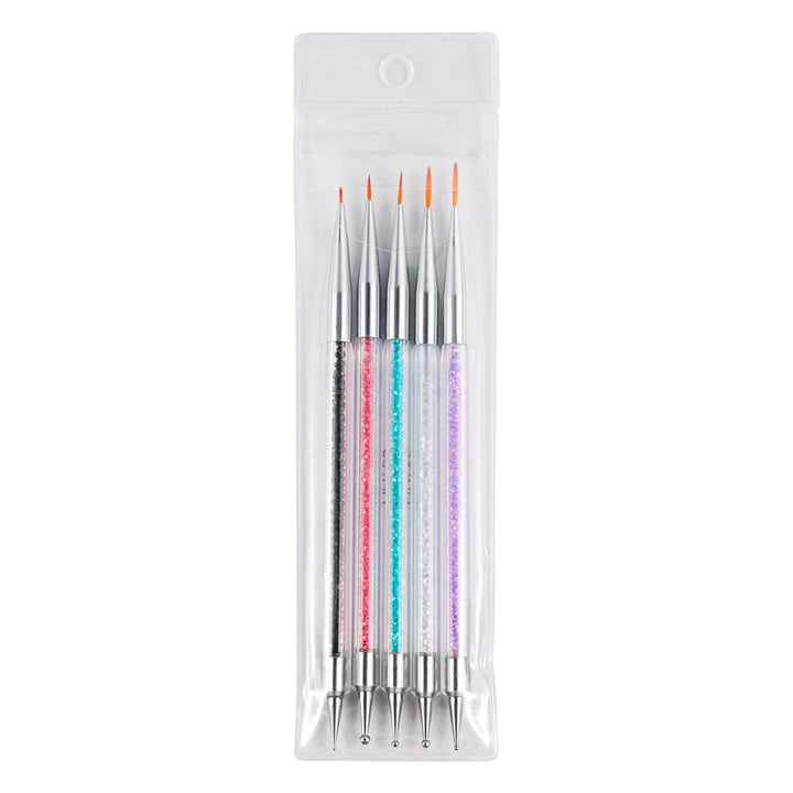 Crystal-Handled Nail Art Detailing Brush Set Kalsten