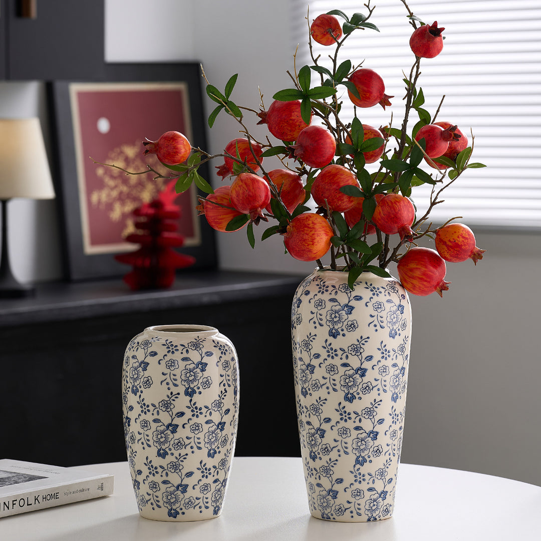 Decorative ceramic vase with floral pattern Kalsten