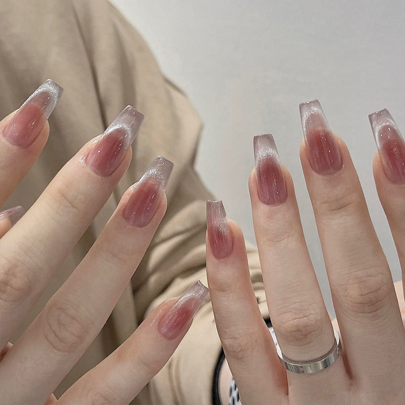 Artistic Press-On Nail Set with Glittery Star Accents Kalsten