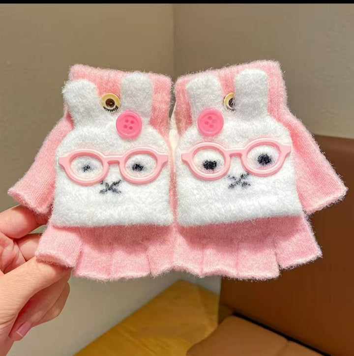 Cute Rabbit-Themed Fingerless Gloves Kalsten