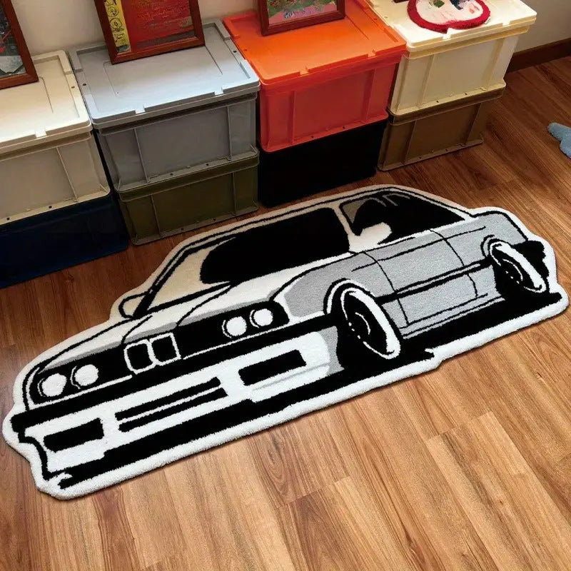 Sports Car-Themed Area Rug