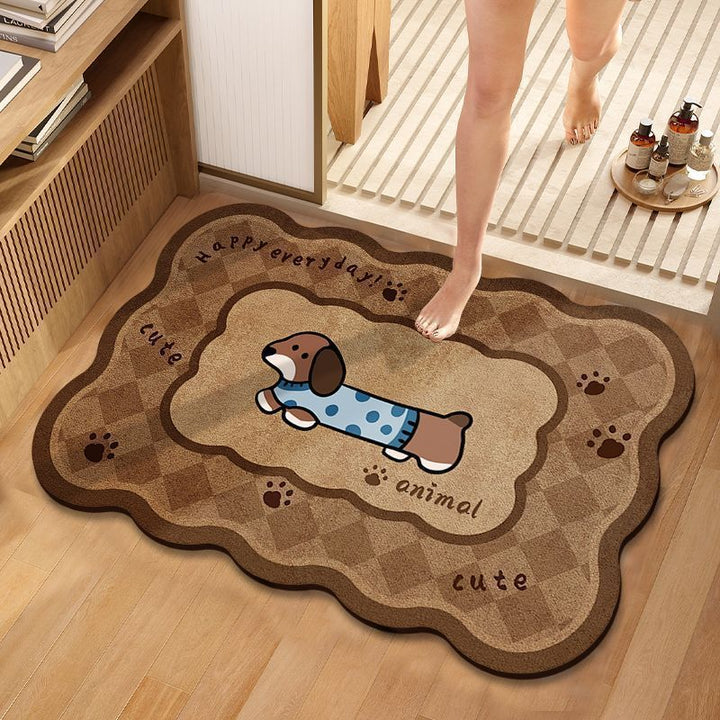 Playful Cat-Themed Bath Mat Kalsten