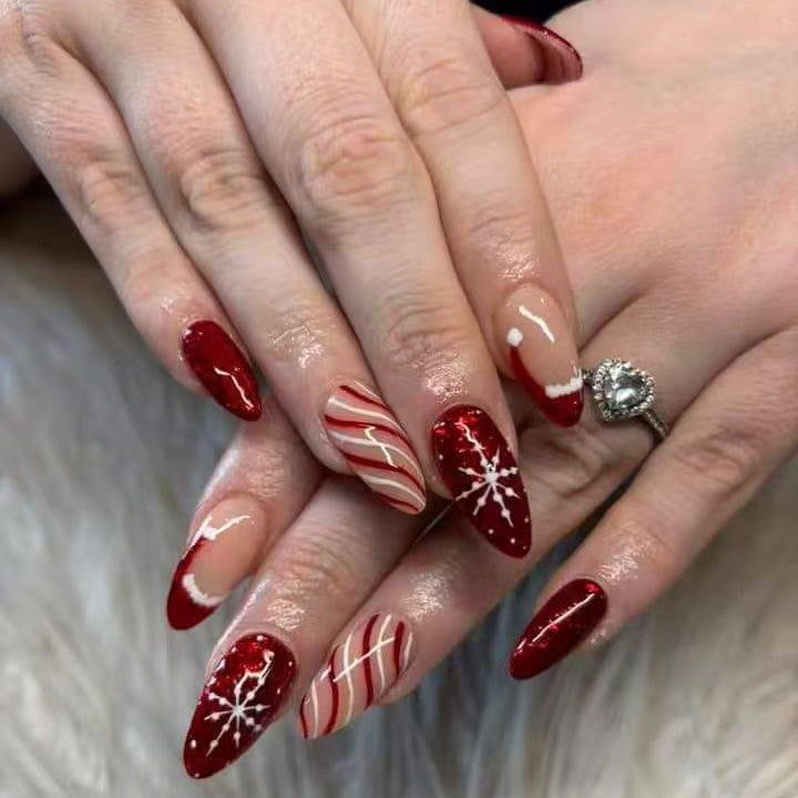 Festive Acrylic Nail Art Set